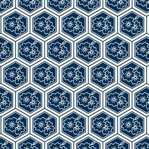 Minori Indigo Blue Asian Toile Home Decor Fabric - Rich Tex