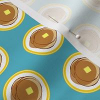 pancakes - aqua yellow