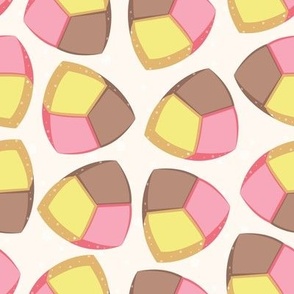 Small scale // Mexican Sweet Polvorones // vanilla cream background // pastel colors pan dulce
