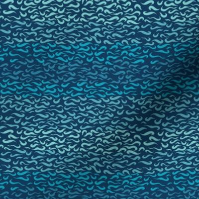 Ocean Waves Water - Ombre dark blue - small