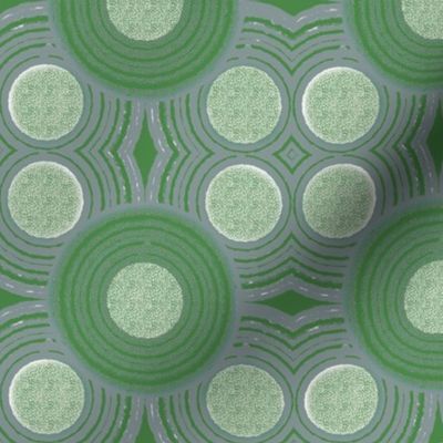 Lime Green and Gray Geometric Circles