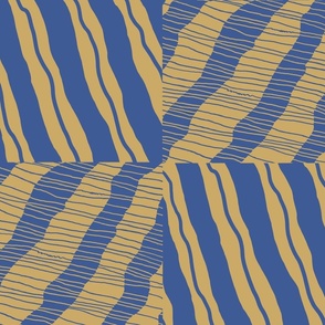 crazy stripe clash blue and yellow