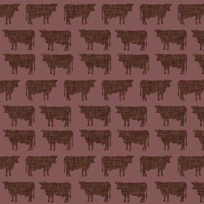 small rosewood + pecan cows