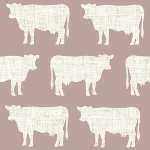 mauve + latte cows