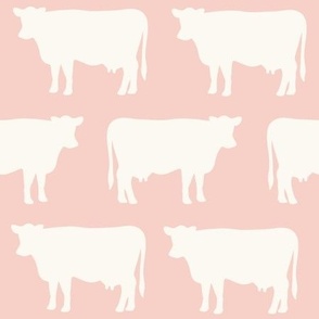 pink + crema cows