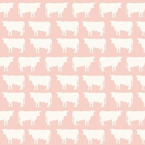 small pink + crema cows