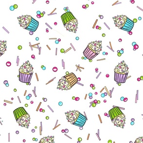 Cup cakes and Sprinkles  - Medium