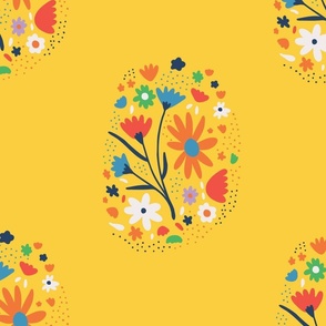 Floral Patch - Yellow floral design