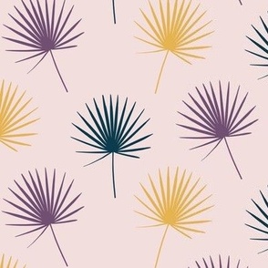 Tropical Palm Leaves in Piglet Pink - Magical Meadow