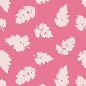 Ferns in Bubblegum Pink and Piglet Pink - Magical Meadow