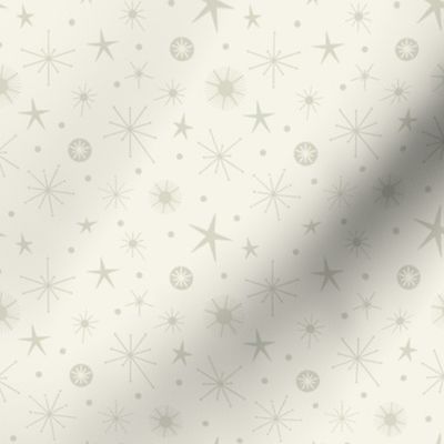 Atomic Snow and Stars White on White (4x4)