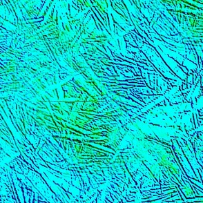 Shattered Shards of Texture in Aqua Green and Blue