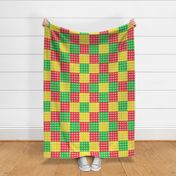 PALAKA RED YELLOW GREEN Patchwork quilt