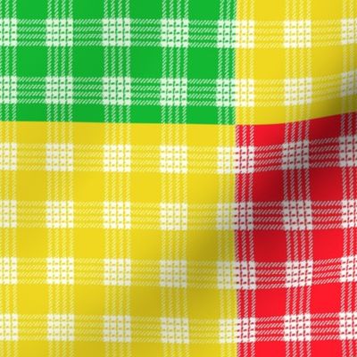 PALAKA RED YELLOW GREEN Patchwork quilt