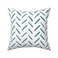 Teal chevrons on white large