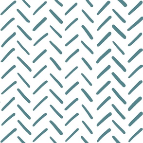 Teal chevrons on white large