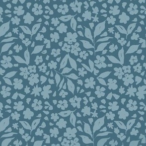 Delicate Florals-5x5, blue