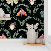 Painterly Picasso Bugs and Picasso Moths with elephant hawk moths