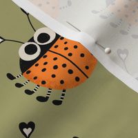 Cute Ladybug Sage - Kids Nursery Illustration Kawaii Cute Bugs 