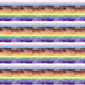 Faux Linen progress pride flag stripes rotated small