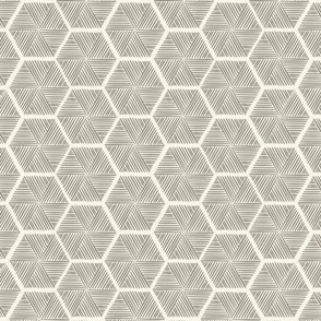 Stitched  Honeycomb - Small - Greige, Ivory - (So Many Bees)