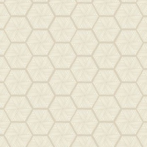 Stitched Honeycomb - Small - Ivory,   Buff - (So Many Bees)
