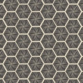 Stitched Honeycomb - Small - Black, Buff - (So Many Bees)