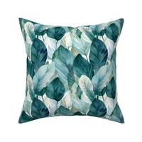 Arum Lily leaves in Teal Tones