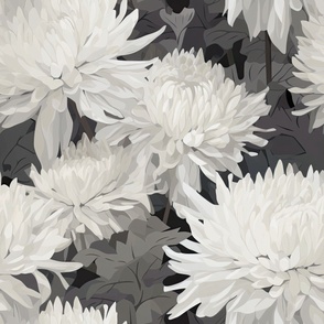 Elegant White Chrysanthemum ATL_507