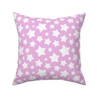 Star Pattern Distressed Stamped Light Pink  and White, Cute Stars