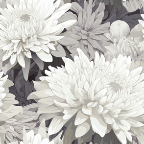 Elegant White Chrysanthemum ATL_519