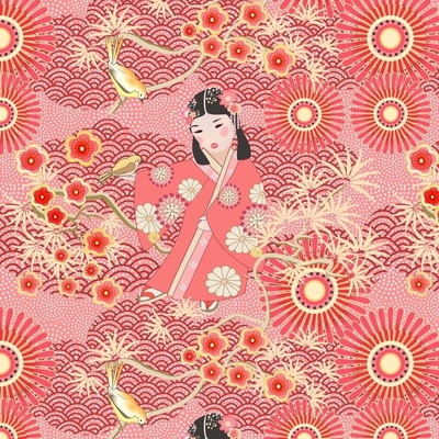 Kimono Fabric, Wallpaper and Home Decor | Spoonflower