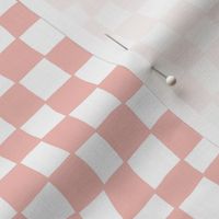 Mini Hand Drawn Small Checkerboard Pattern (pink/white)