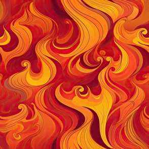 Fiery Abstract Swirls ATL_543