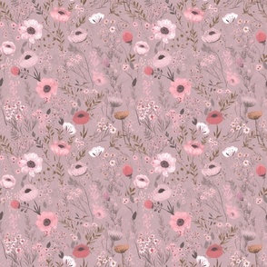 Dahlia Annabelle - Pink Wildflower Wallpaper 