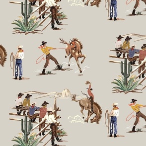 Yippee-ki-yay Cowboy Kids Fabric 