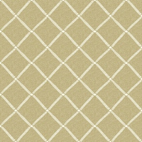 Couched Diagonal Grid - Medium - Straw - (So Many Bees)