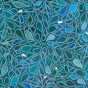 Abode Statement- stained glass turquoise