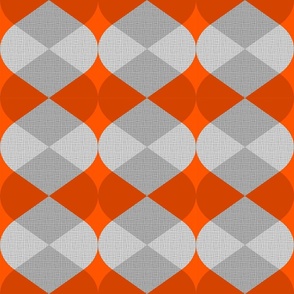 Retro Texture Geometric Ogee Pattern No.1 On Orange