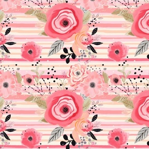 Roses and Stripes - Pink - New for 2023