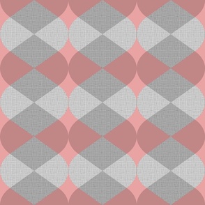 Retro Texture Geometric Ogee Pattern No.1 On Pink
