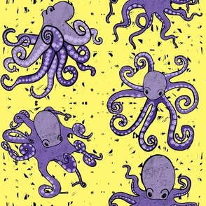 Under the Sea Octopus Garden // Purple on Yellow