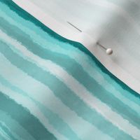 Loose Watercolor Stripes Turquoise Teal Vertical