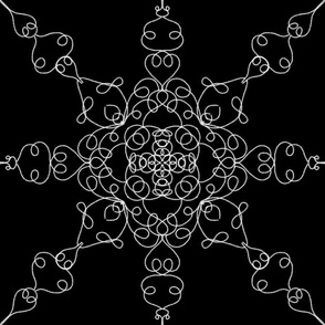Loopy Filligree Patterns in Black and White 
