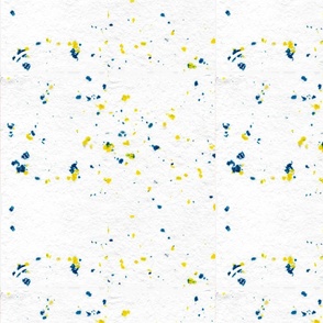 Blue Yellow Specks Handmade Paper