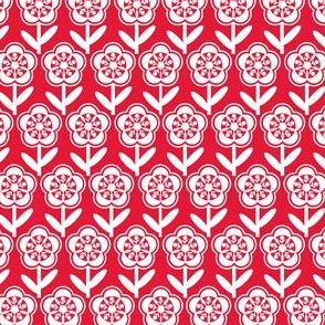 Geometric Flower - Red