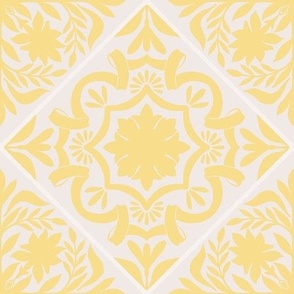 Sunny Yellow Tiles - Italian style majolica