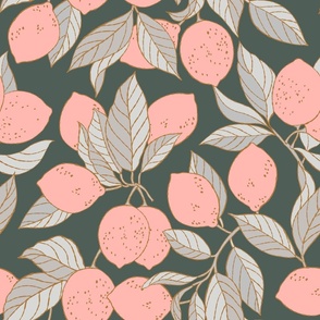 Pink Lemon Fabric, Wallpaper and Home Decor