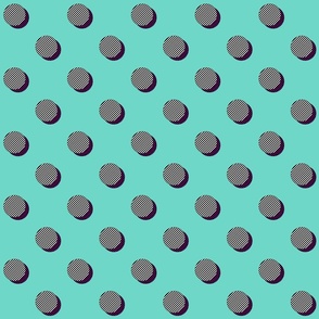 Pattern Clash  - Dots on Teal