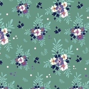 New Floral Green and purple color// SPN16